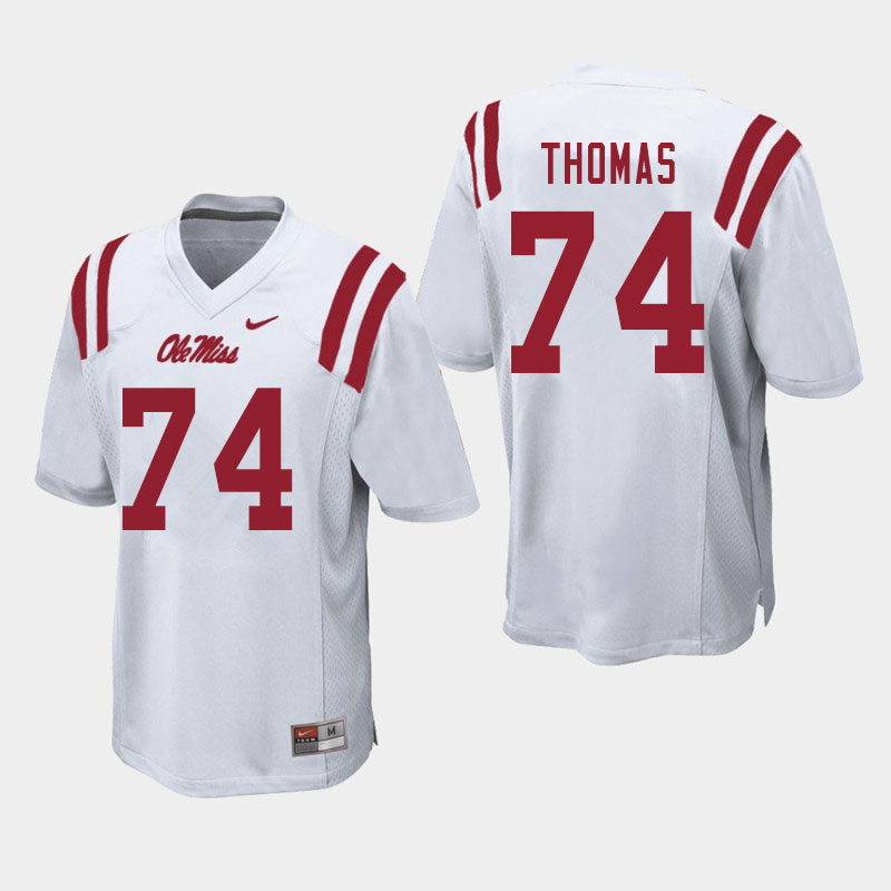 Darius Thomas Ole Miss Rebels NCAA Men's White #74 Stitched Limited College Football Jersey WJX7058QQ